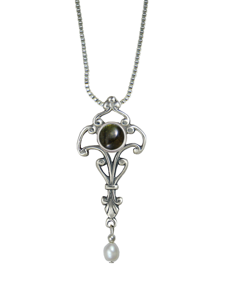 Sterling Silver Necklace With Spectrolite
